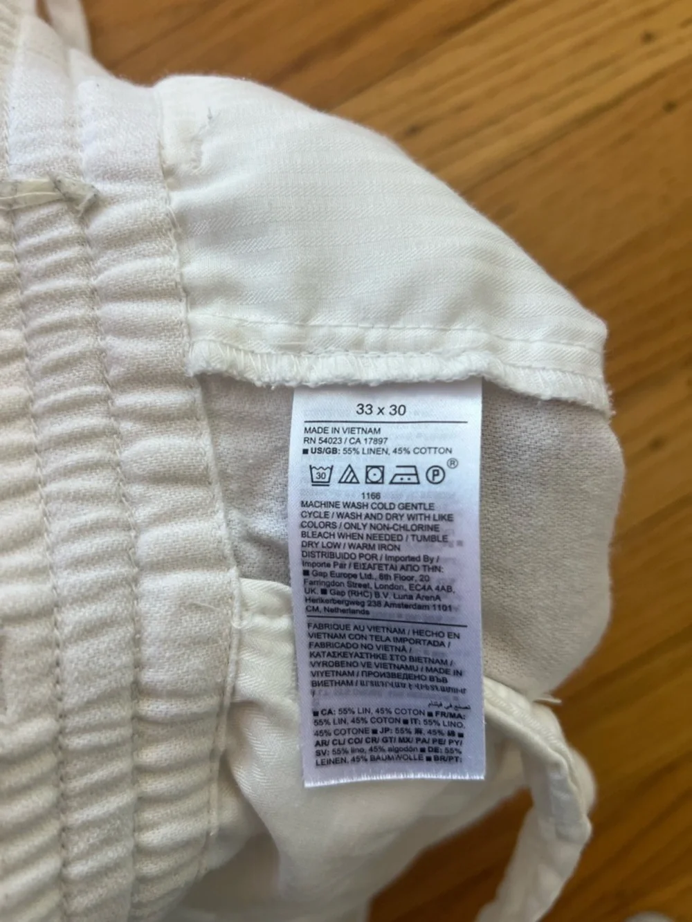 Banana Republic Mens White Linen Blend Pants 33x30
